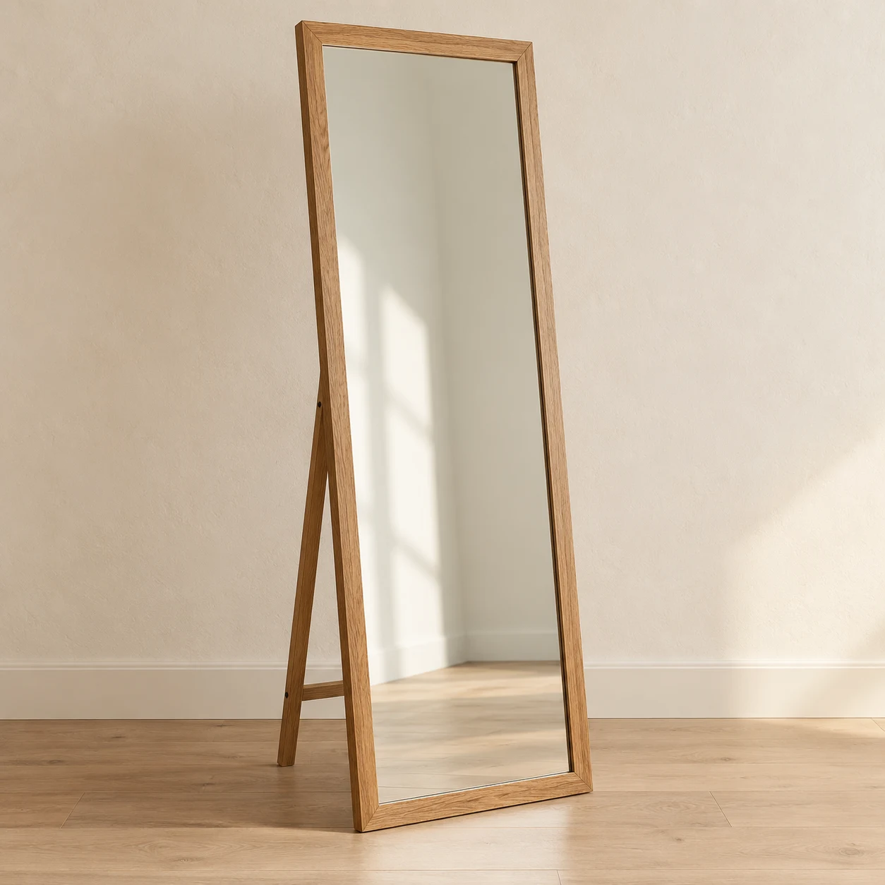 Oak Standing Mirror
